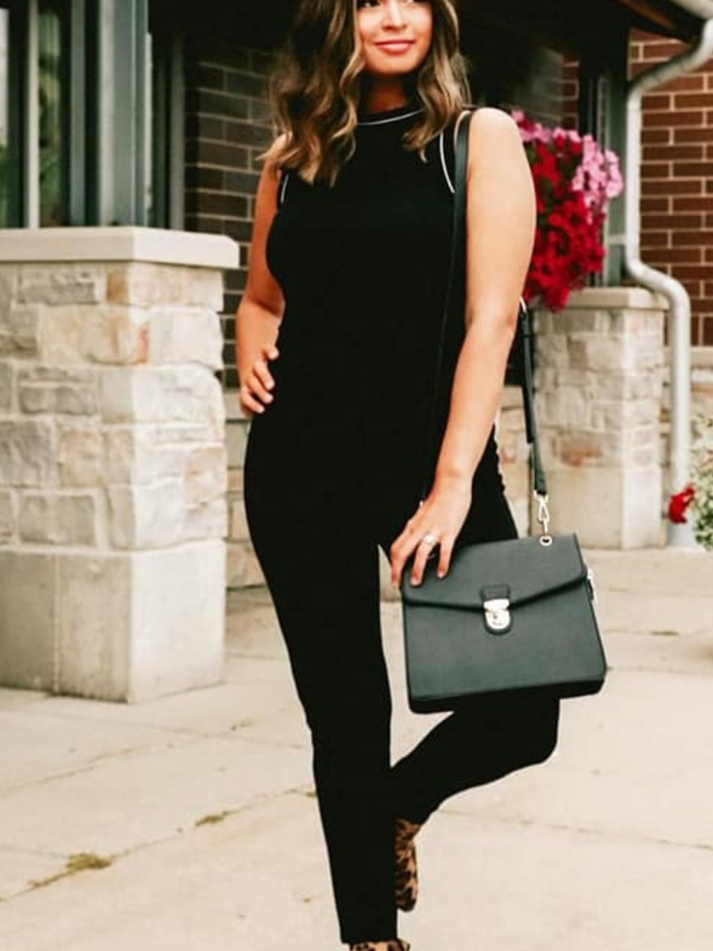 Black Sleeveless Jumpsuit